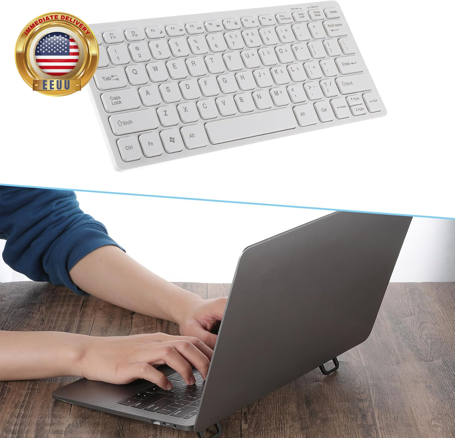 2Pcs Portable Keyboard Riser, Self-Adhesive Mini Laptop Stand Invisible Computer