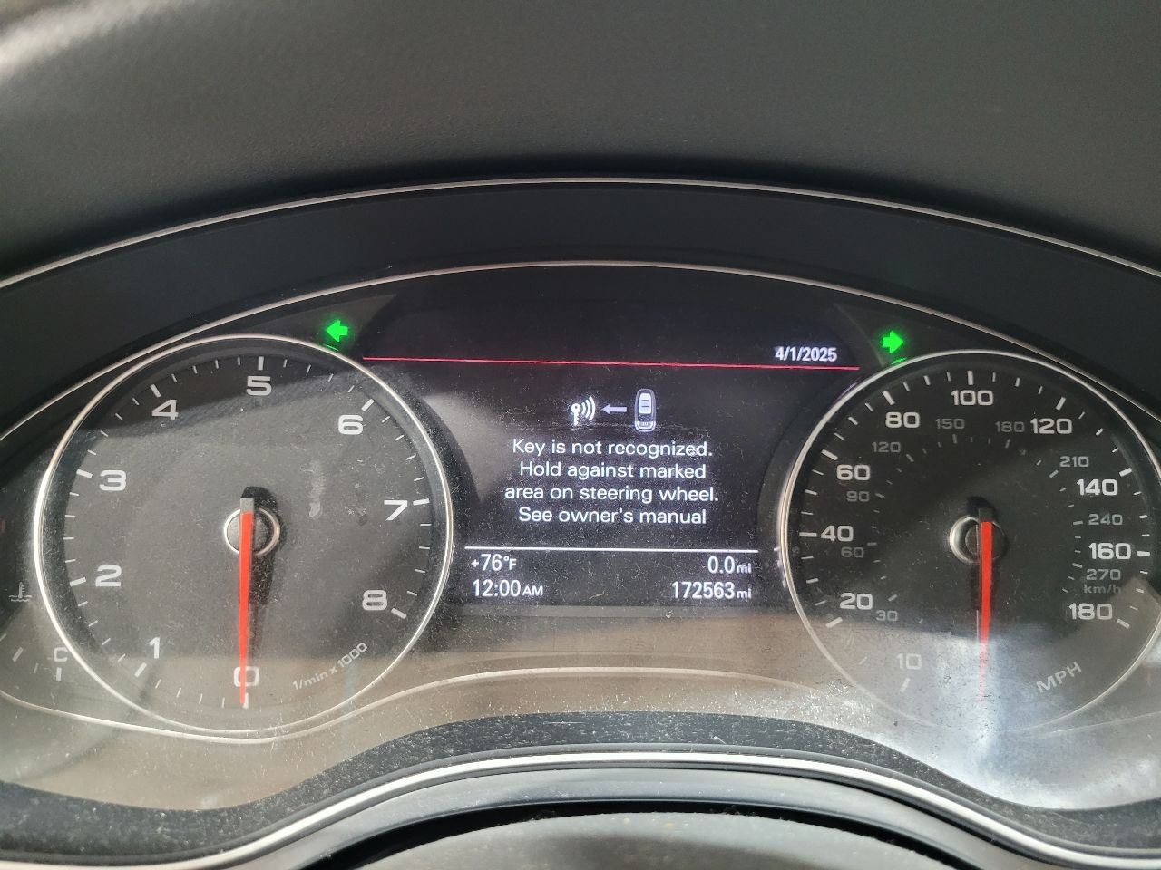 2012 Audi A7 Passenger Right Daytime Running Light Module PN: 4G0907397J