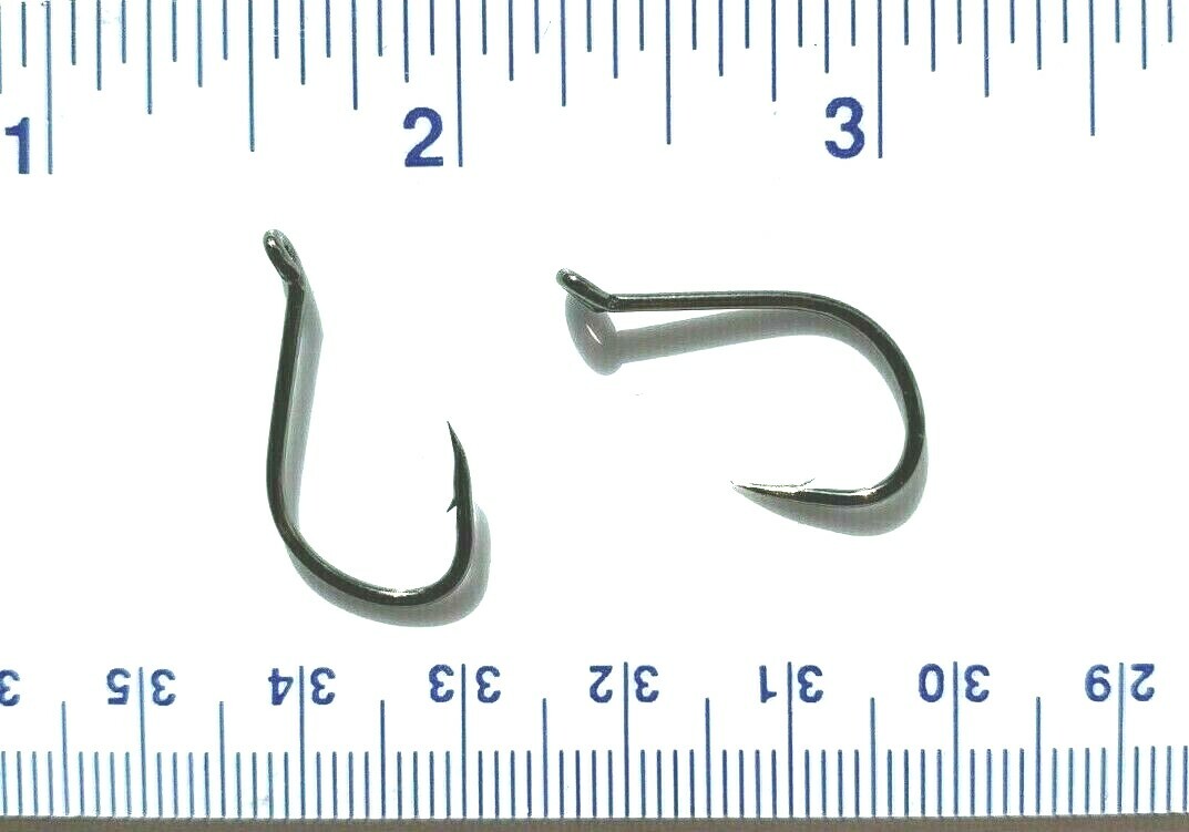 100 super strong GT black nickel 2X SSW Cutting Point Octopus Hooks size 1