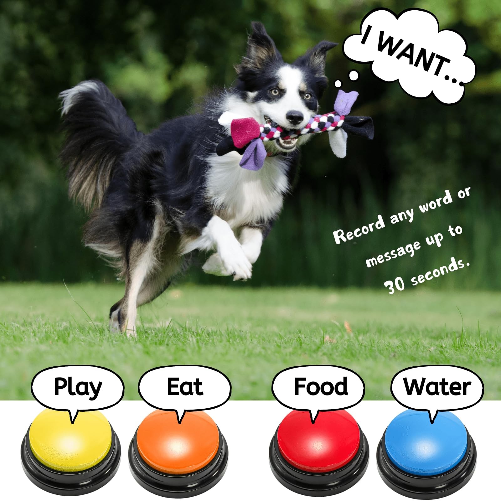Youeon Voice Recording Buttons 6-Pack Dog Communication Training Buzzer