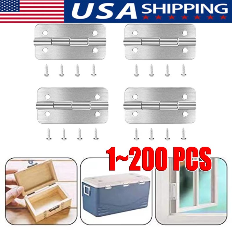1-200 Stainless Steel Cooler Hinges & Screws Replacements For Igloo Cooler Parts
