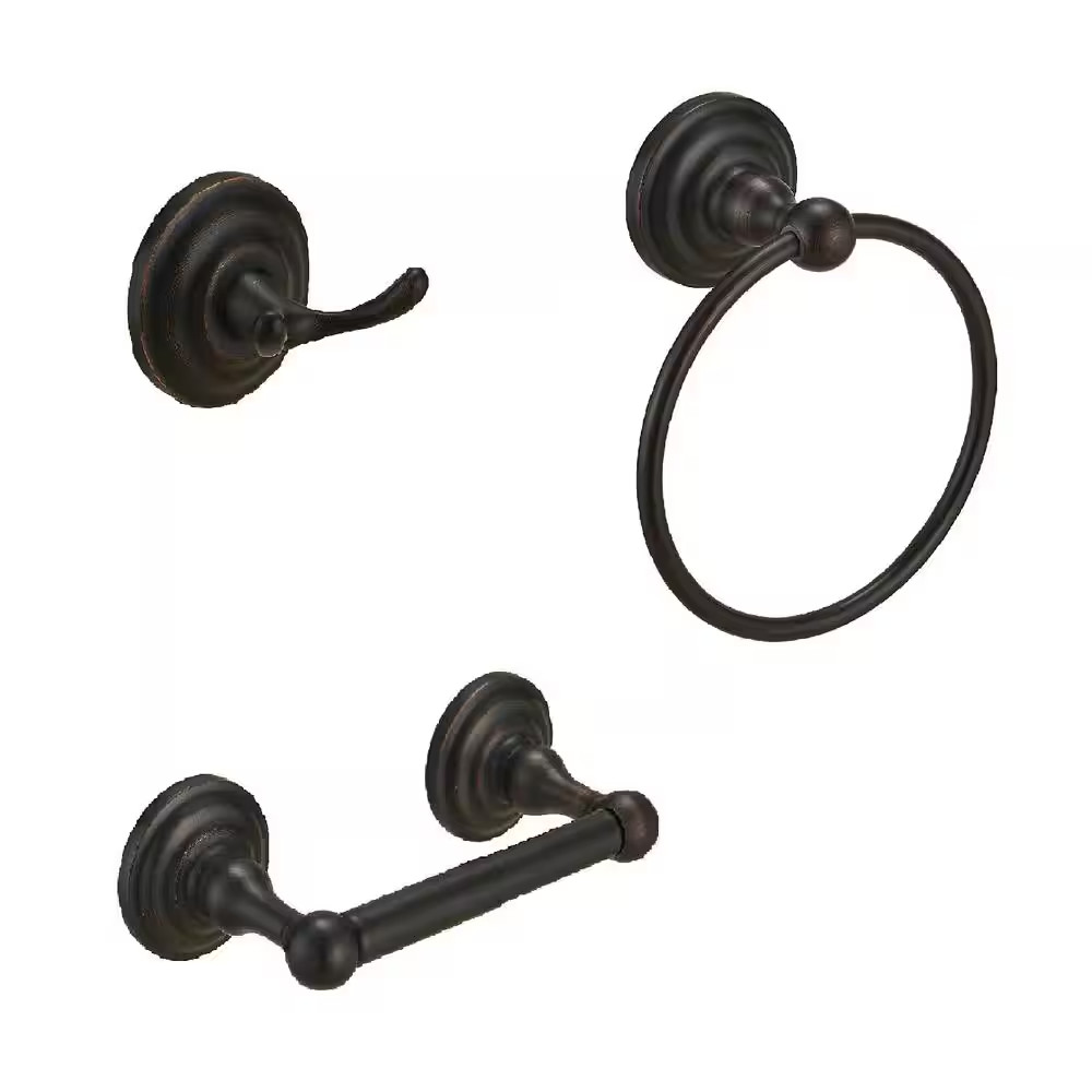 3-Piece Bath Hardware Set Bathroom Accessories Set Toilet Paper Holder, Towel Ho