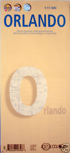 NEW~2006 MAP OF ORLANDO, FL~Borch,Rip-proof+Detail Maps,Top30 Sights,DisneyWorld