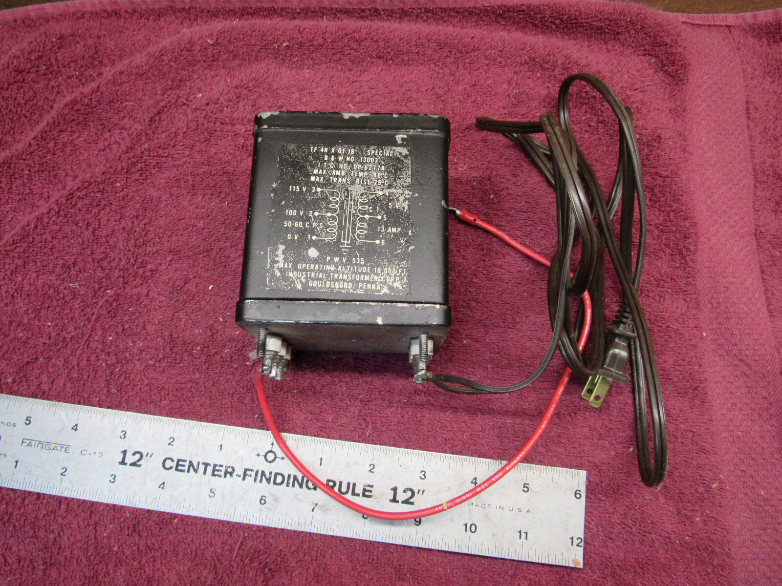 Vintage ITC Industrial Transformer Co DP-6277A 5v @13a 535 PWV