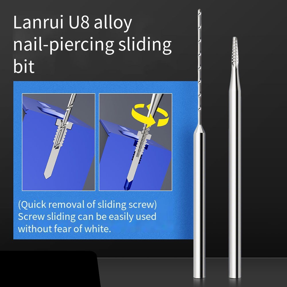 U8 Sliding Thread Screw Extractor Drill Bit for Precision Electronic Repair