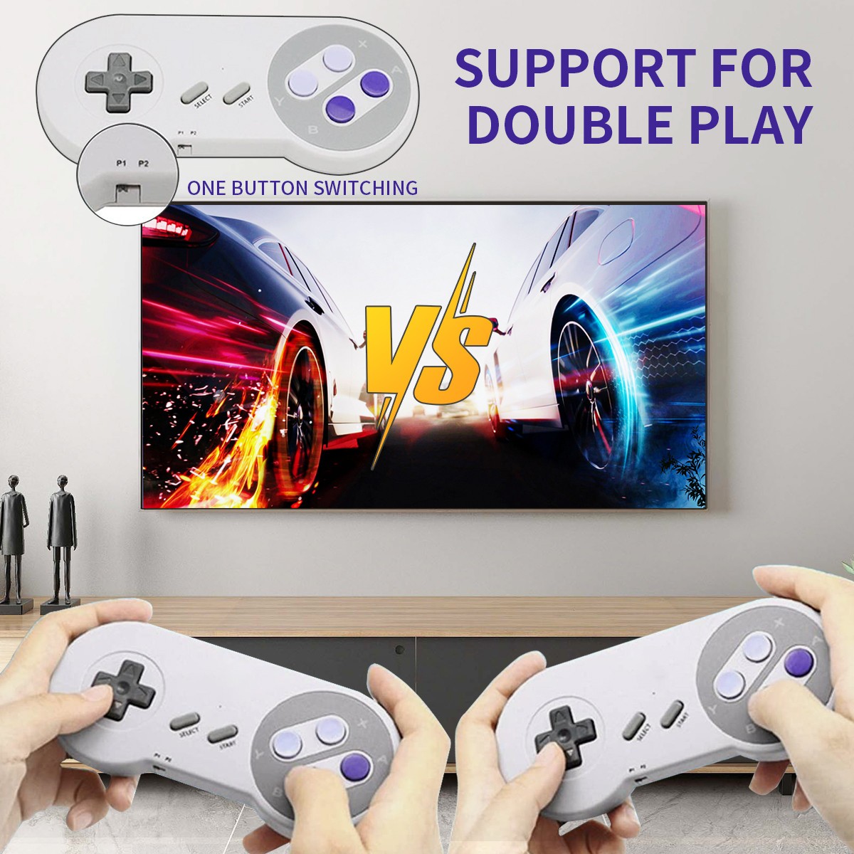 HDMI Retro Game Console Stick Games 2 Wireless Controllers Complete Set
