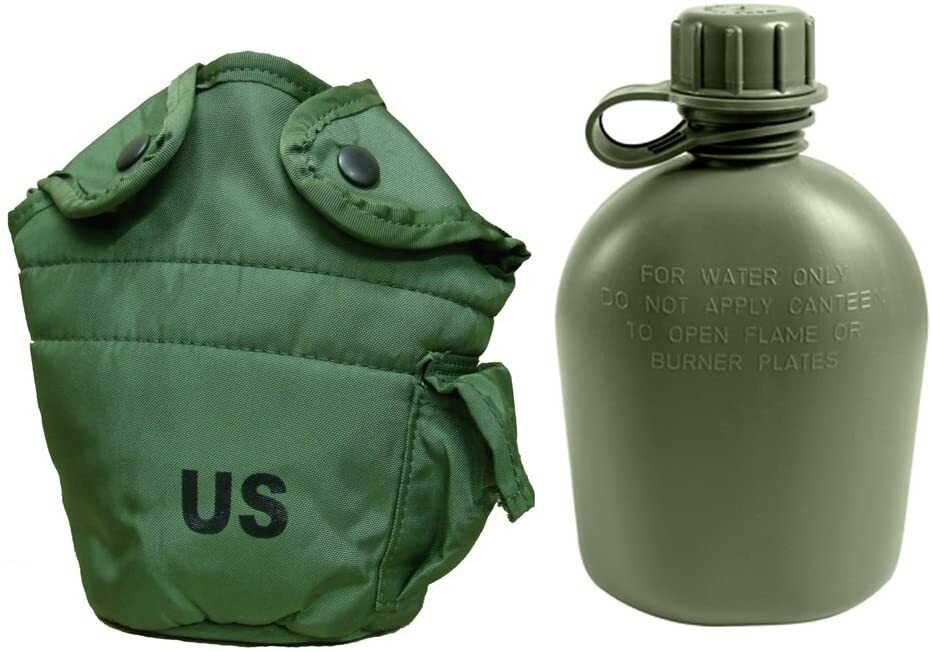 NEW  MILITARY ISSUE 1 Qt. Canteen Pouch OD VIETNAM 1 QUART CANTEEN MADE IN USA