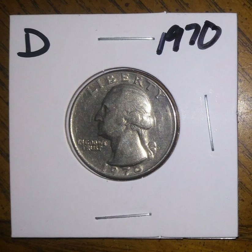 1970 - D Mint - Washington Quarter + Protective coin flip!