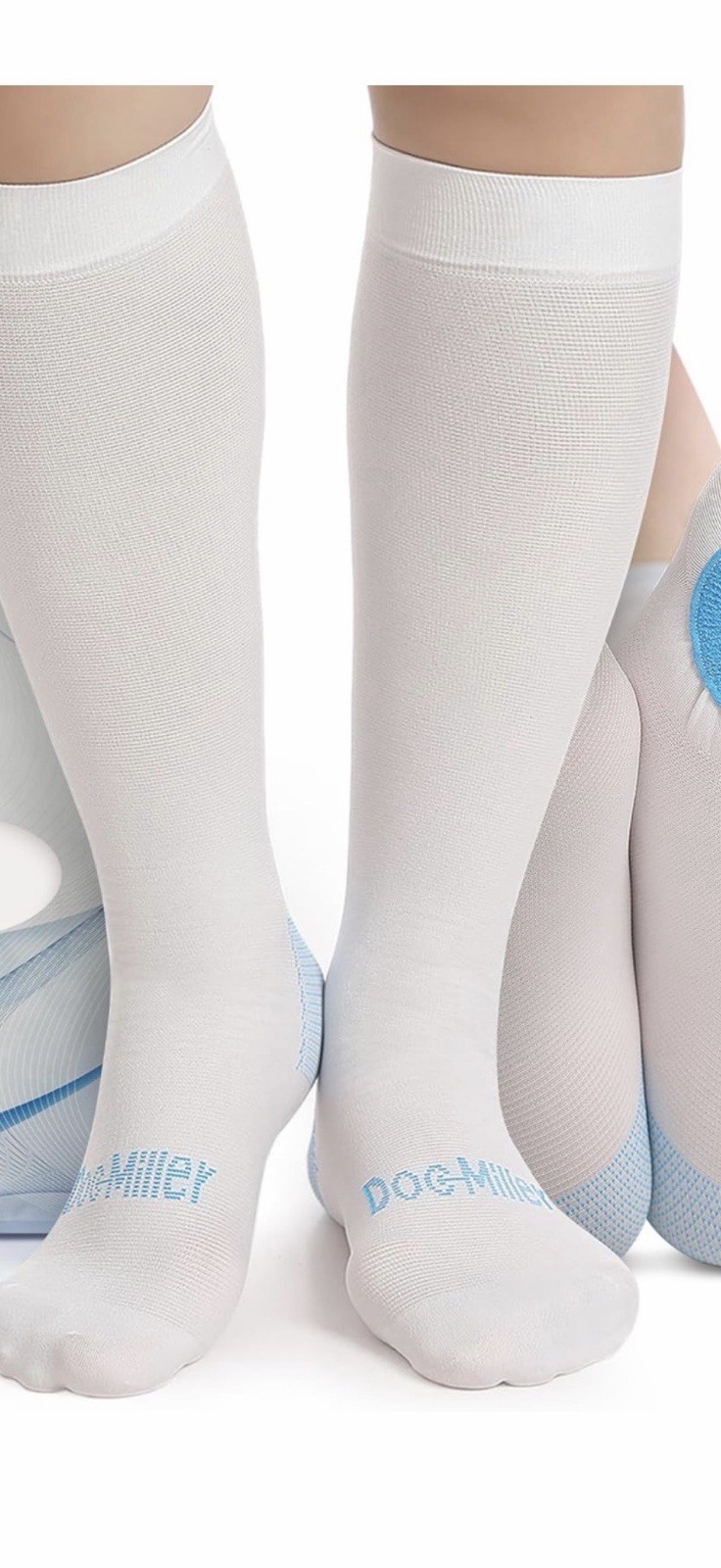 Doc Miller Anti-embolism Compression Knee High 15-20 MmHg 1 Pr X-large NEW