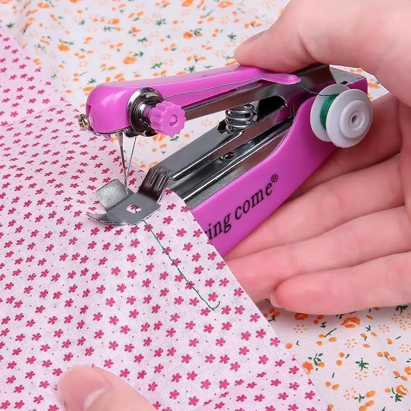 Outdoor travel home handheld portable mini manual small pocket sewing machine