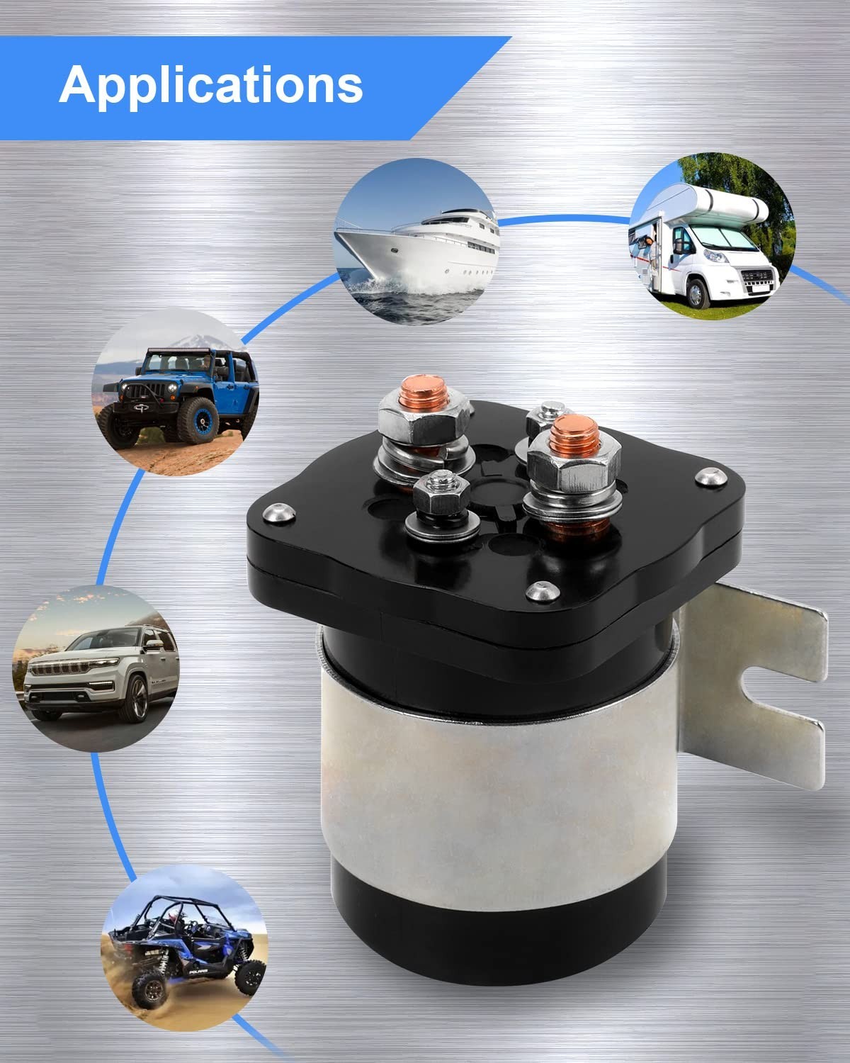 500 Amp Battery Isolator for Mobile Audio Relay Continuous Battery Isolator 1...