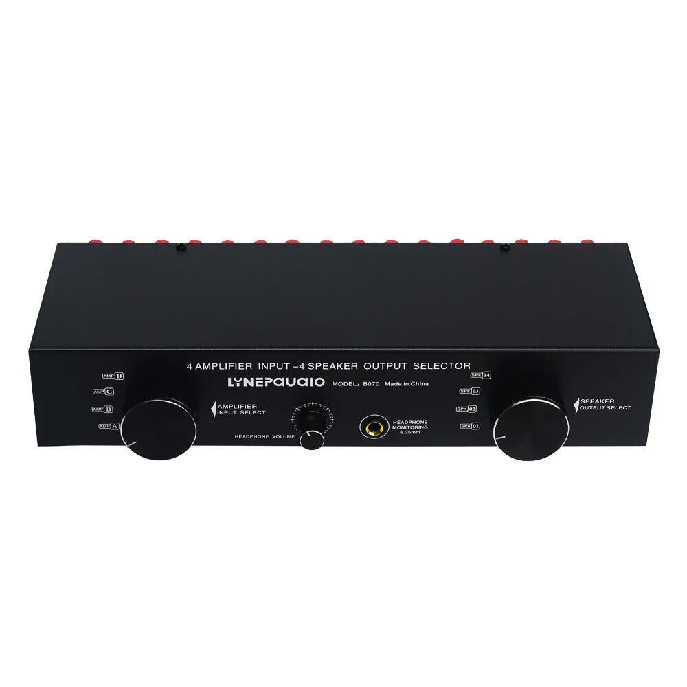 1x 4 Input 4 output Power Amplifier Speaker Selector Switcher Speaker Switch New