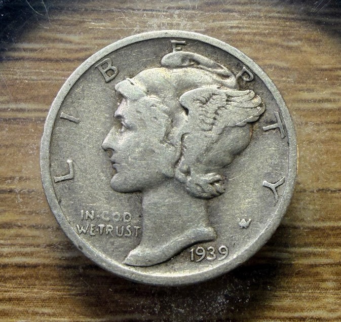 1939-S Mercury Dime - Actual Silver Coin Shown - Free Shipping & Tracking INV529