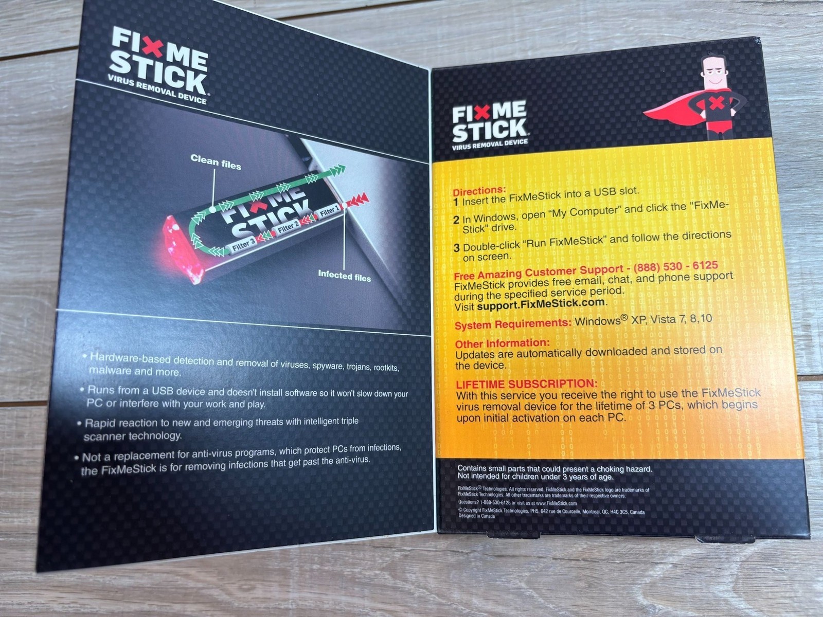 FixMeStick Virus Removal Device Lifetime For 3 PCs Windows Open Box