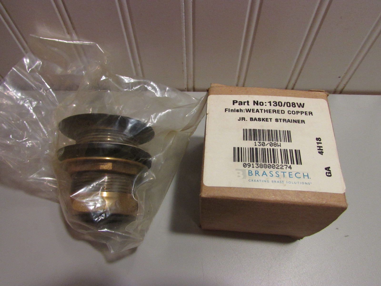 BrassTech 130/08W JR. Basket Strainer Weathered Copper