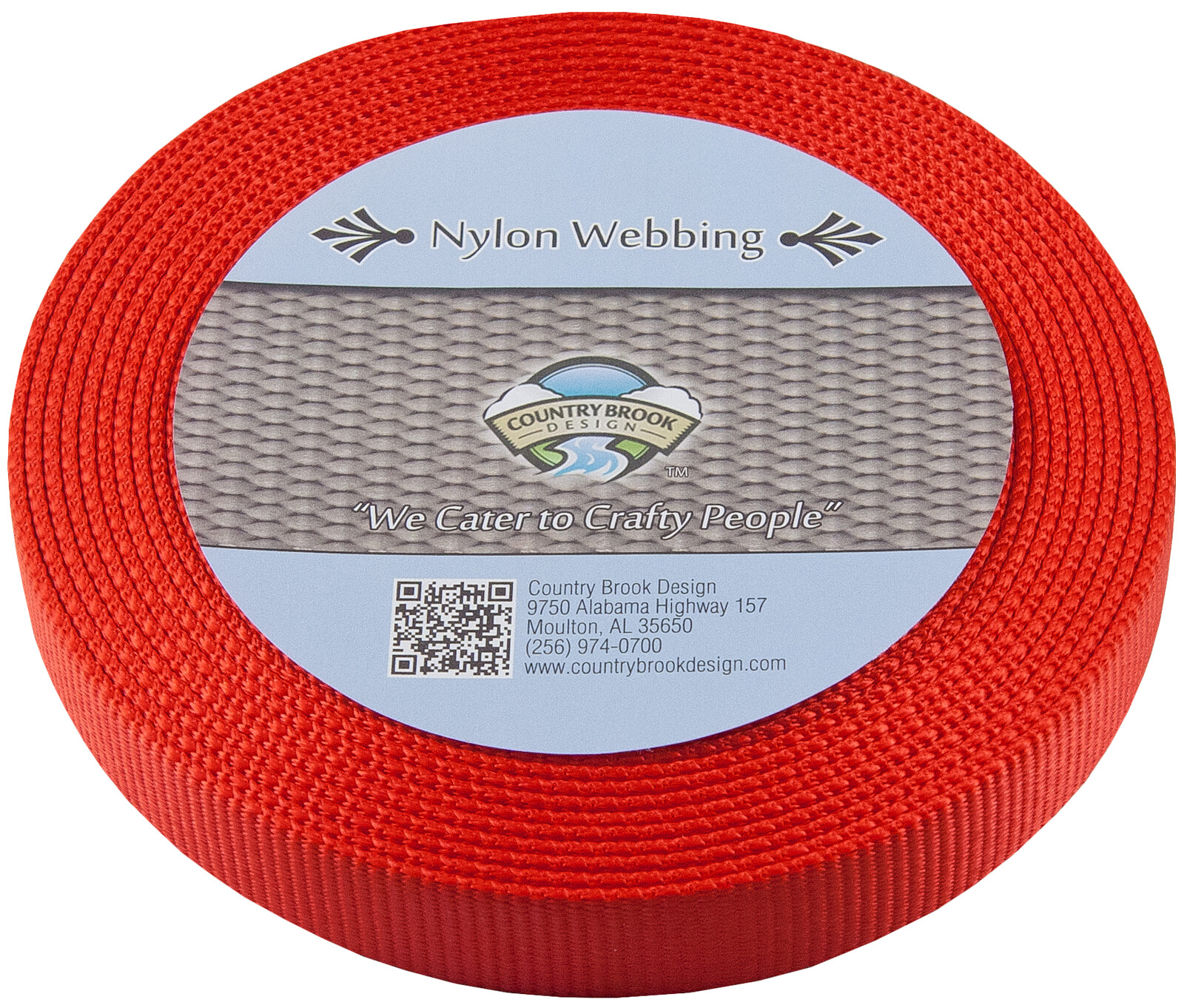 Country Brook Design® 3/4 Inch Red Super Heavy Nylon Webbing, 10 Yards