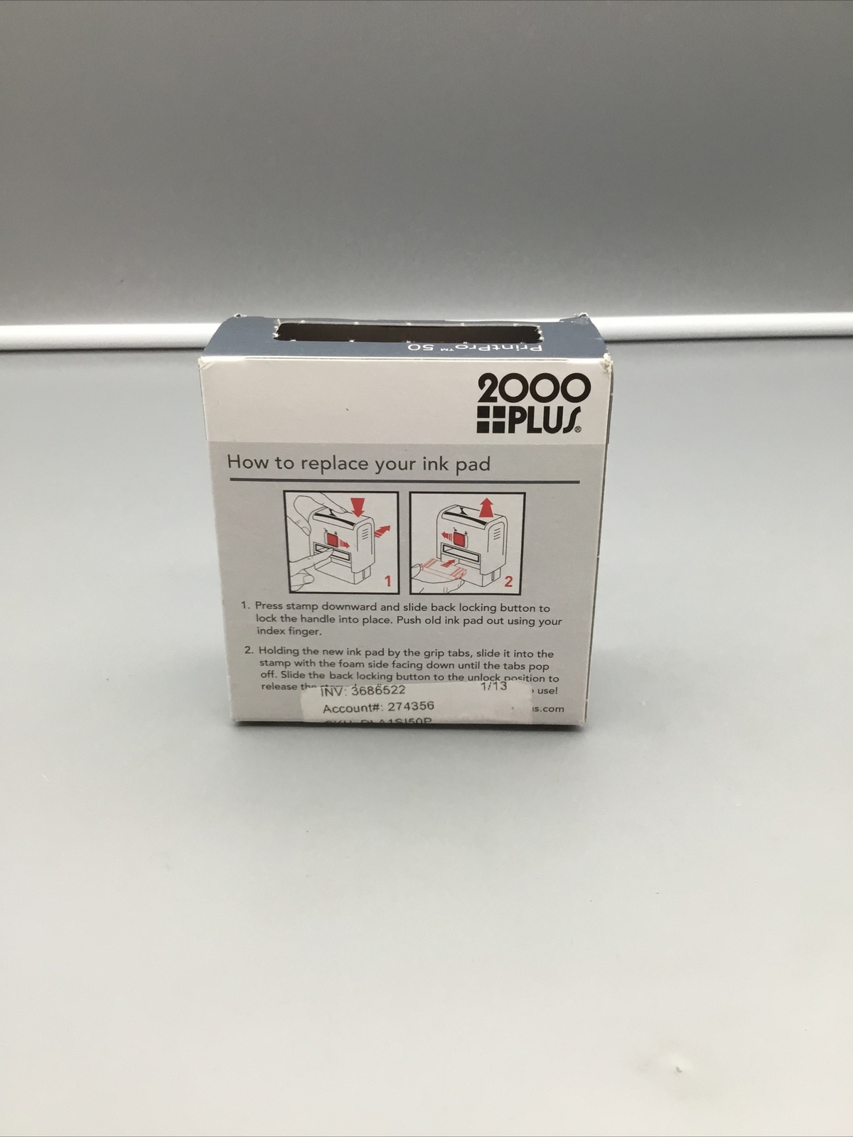 2000 Plus: PrintPro50 Self-Inking Printer & Impression Size 1" x 2-3/4" NEW