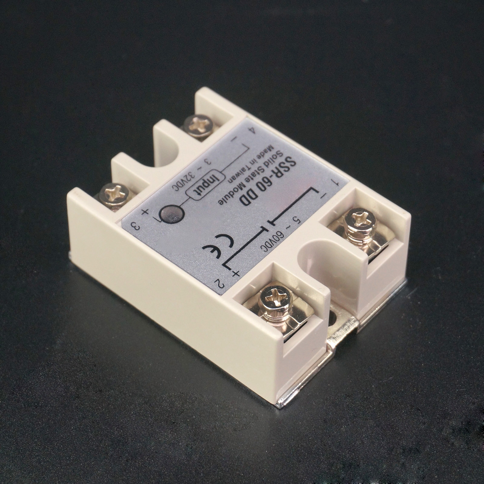 SSR Single-phase Solid State Relay 10-60A DC-DC Input 3-32VDC Load 5-60VDC