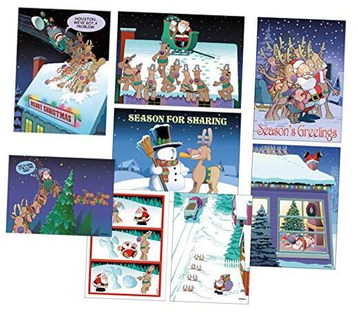 | Variety Pack of Funny Christmas Cards | Box Set of 24 Funny Holiday Cards |