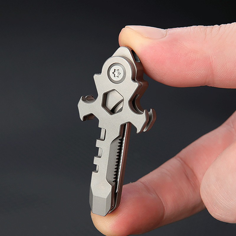 Mini EDC Titanium Folding Knife Pocket Outdoor Multi Tools Pendant Keychain A+++