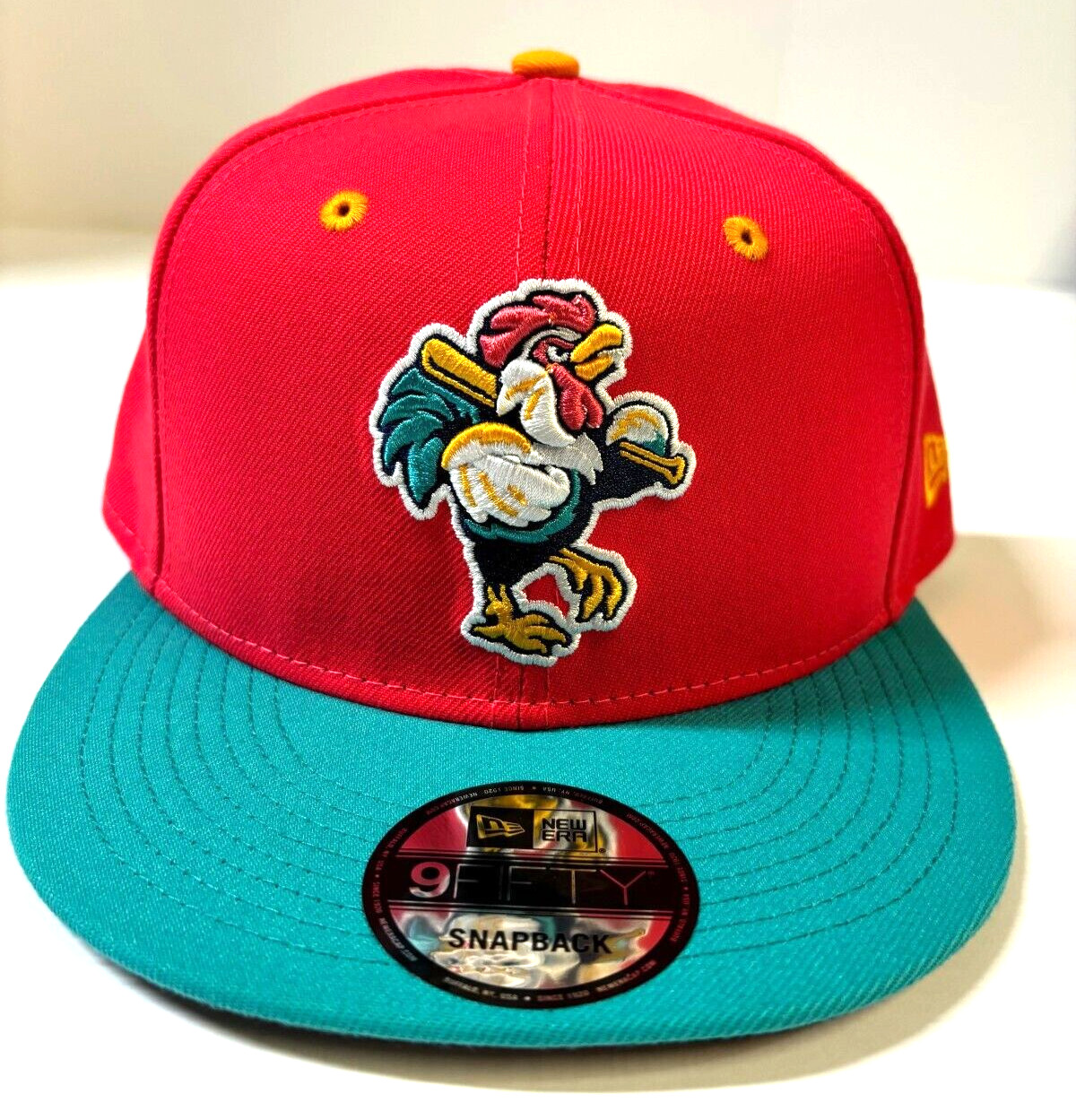 Delmarva Shorebirds MILB NE Copa 2023 Snapback Hat~Coral/Turquoise