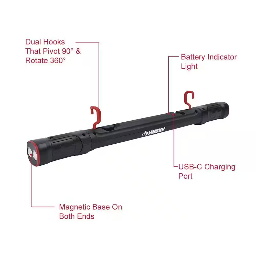 2500 Lm LED Rechargeable Infrared Touchless Work Light Battery Level Indicator N