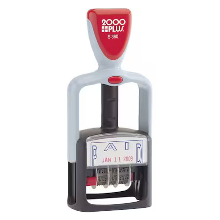 2000 Plus 038862 Message Date Stamp, 4 Bands,  Paid