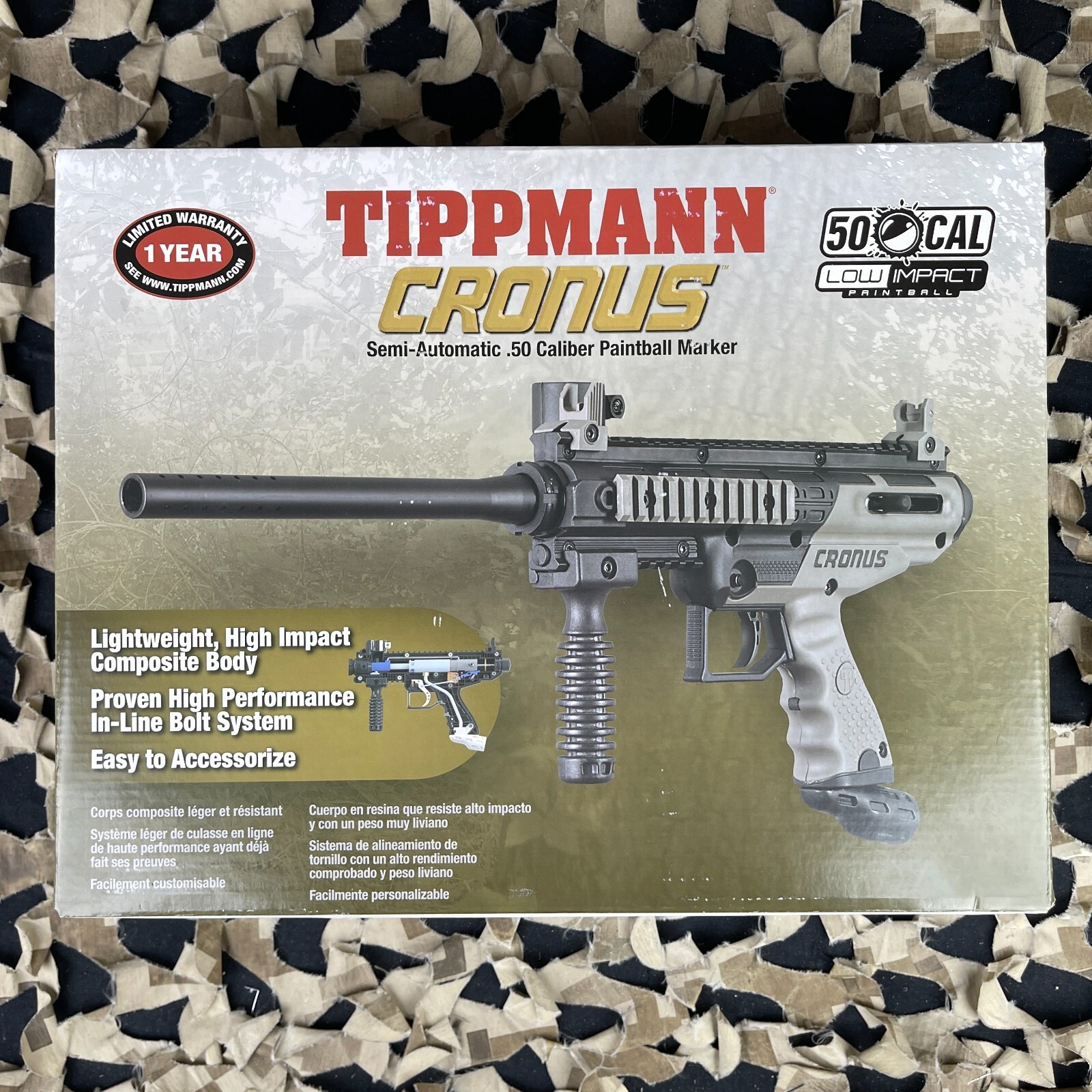 NEW Tippmann .50 Caliber Cronus Paintball Gun - Basic - Black/Dark Earth