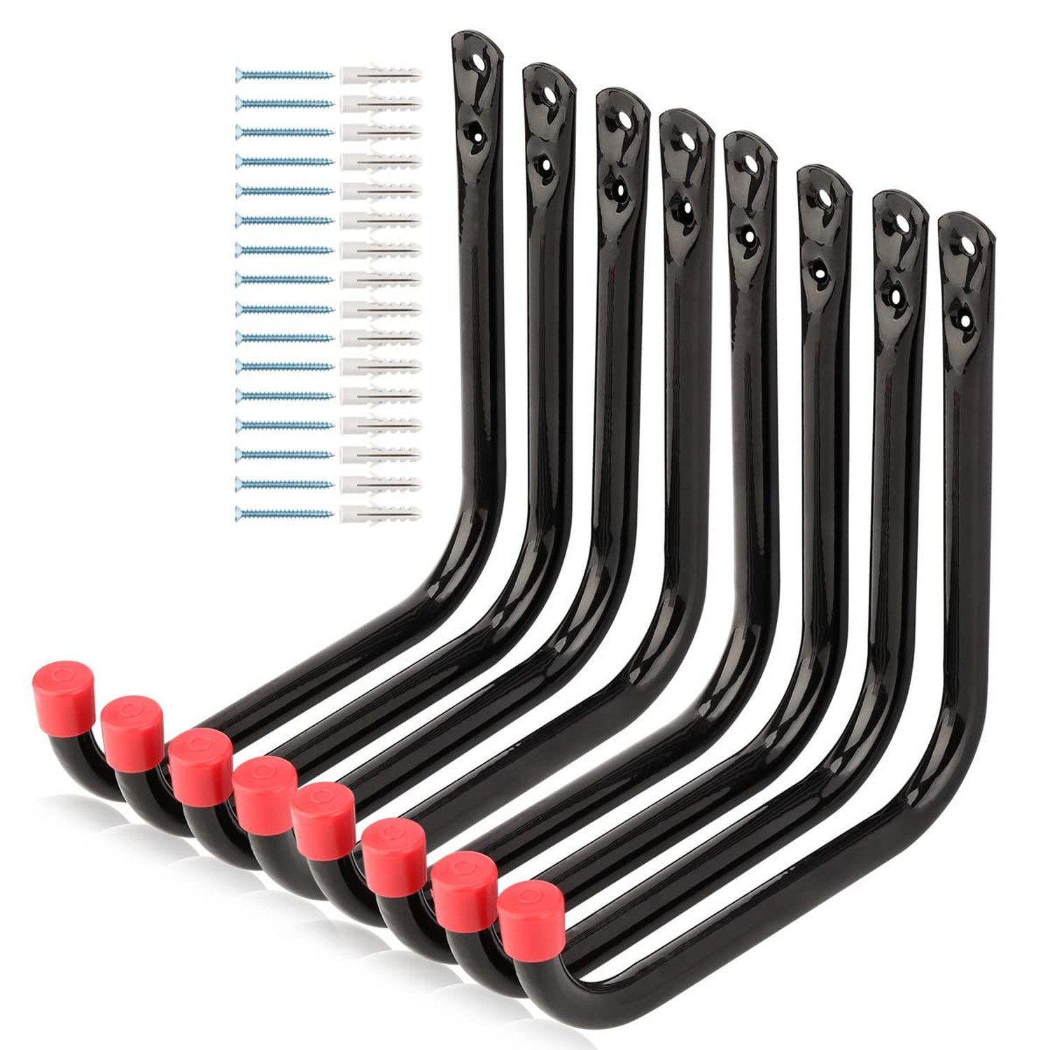 8 Pack Heavy Duty Garage Storage Utility Hooks, 6.7Inch Wall Hangers Ladder H...