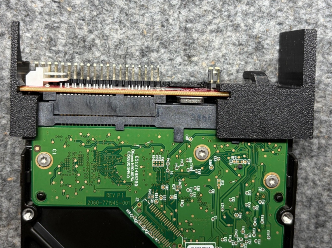 3D printed Bracket For Startech.com IDE2SATA Adapter & 3.5" HDD In Original Xbox