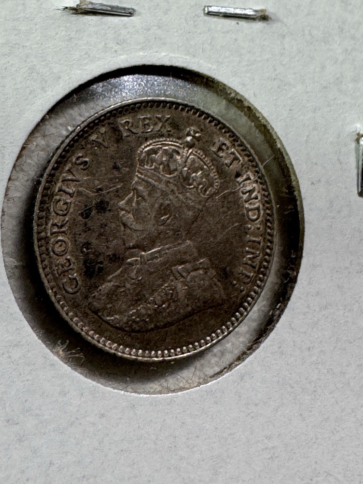 1911 Canada 5 Cents Small Silver Coin Cleaned