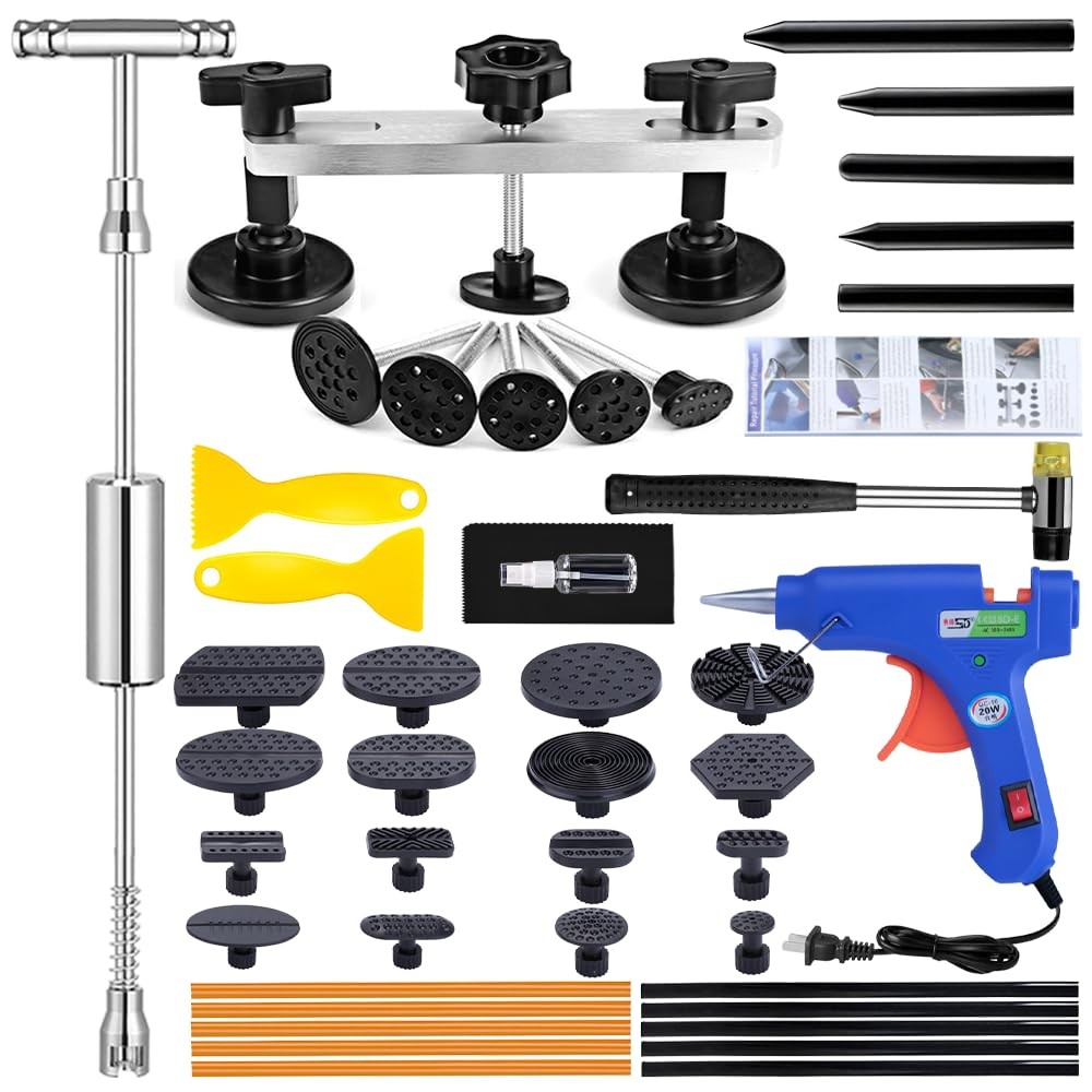 Kit Extractor de Abolladuras Profesional para Reparacion Auto Coche Automovil