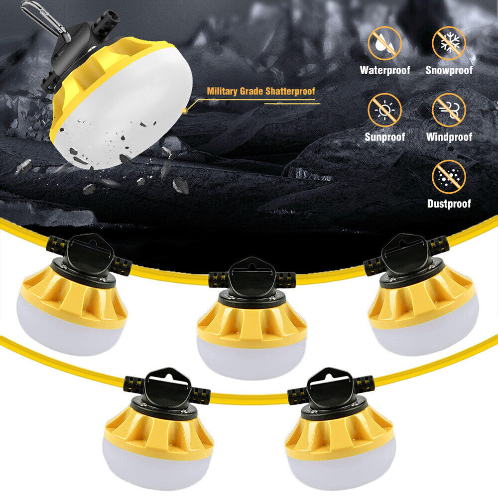 50FT Construction String Lights LED Industrial Grade Best Bright Work Light US