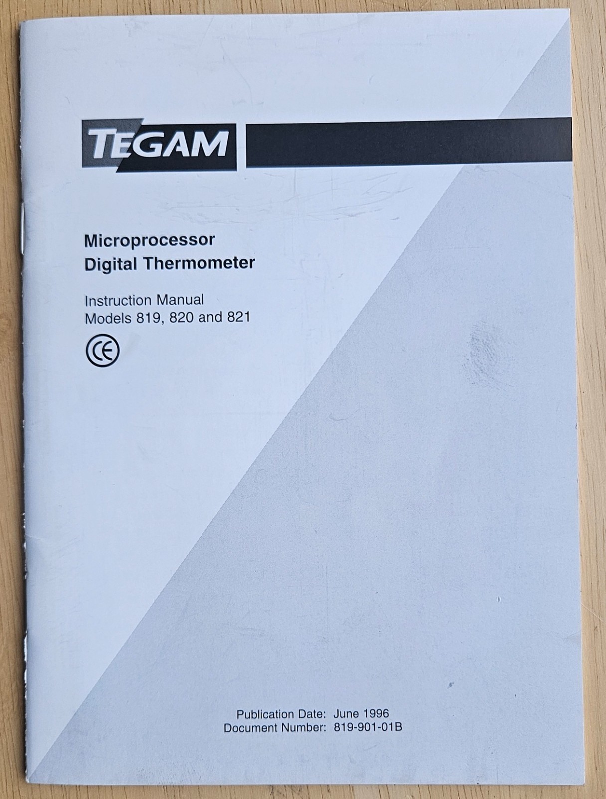 Tegam 819, 820 and 821 Digital Thermometer Operator's Manual - Free Shipping!