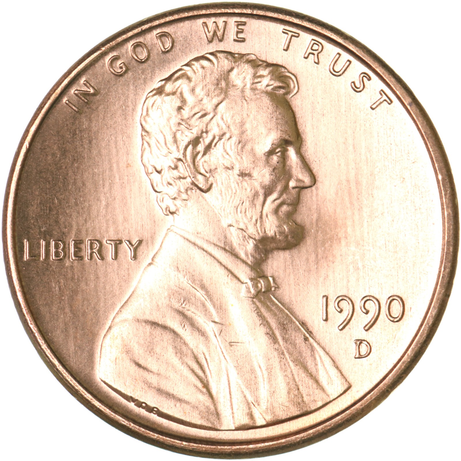 1990 D Lincoln Memorial Cent Gem BU Penny