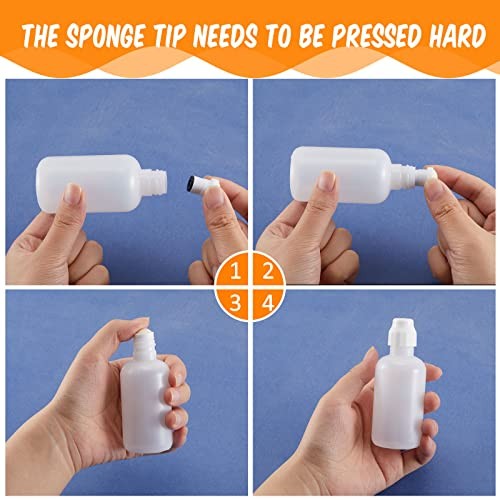 Tessco Set 2 Ounce Empty Bingo Daubers Paint Squeeze Bottles for Paint Mop 4