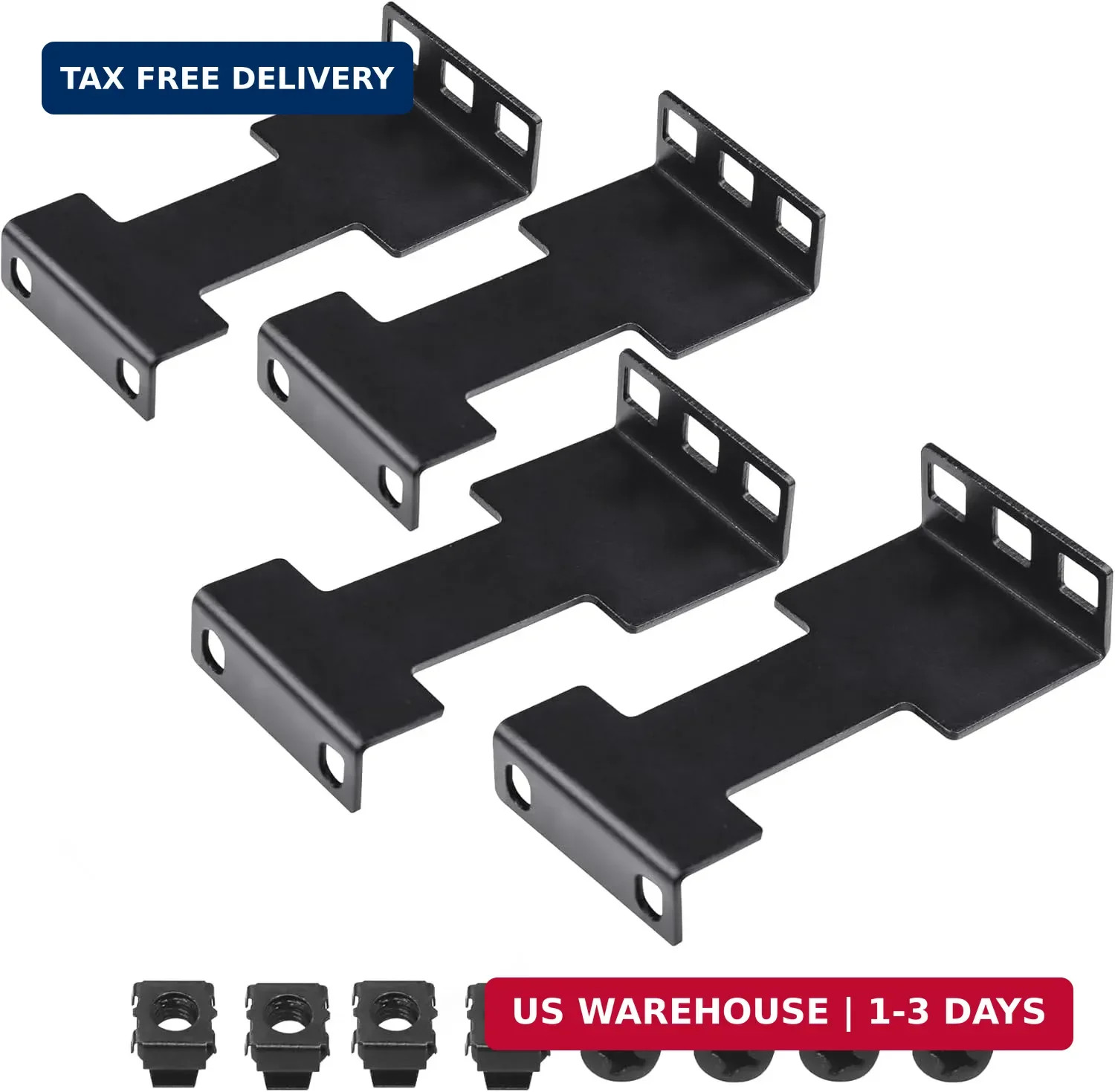 2 Pcs Server Rack Depth Extender, 1U Recessed Rack Extender Deep Mount Adapter K