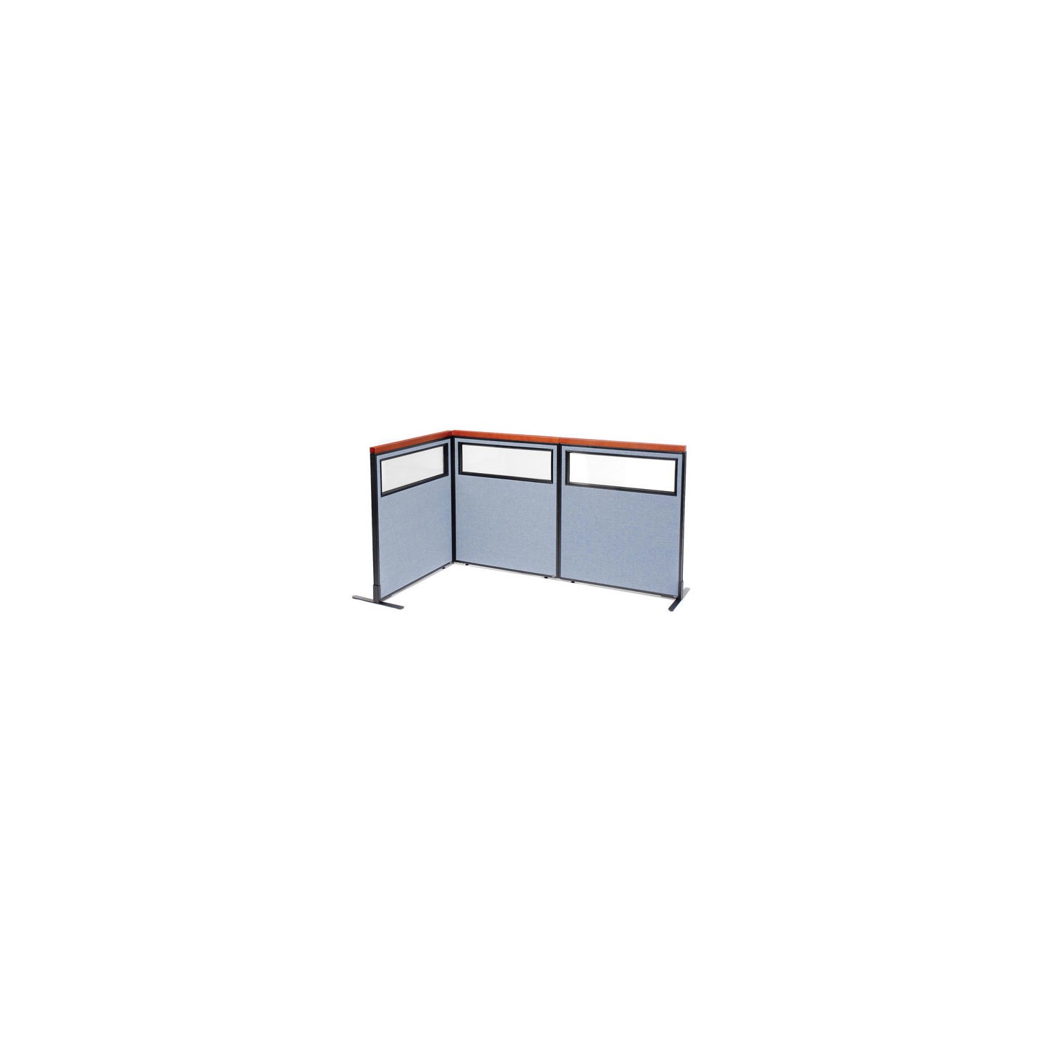36-1/4"W x 43-1/2"H Deluxe Freestanding 3-Panel Corner Divider with Partial