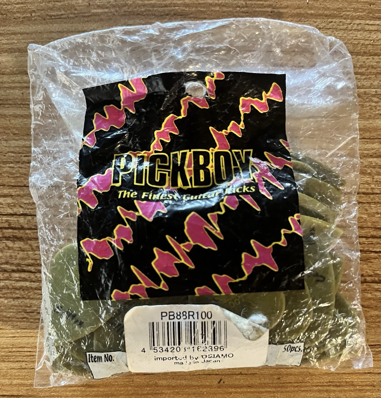 Pickboy PB88R100 Celltex Nylon 1.0 Reefer Guitar Picks - Pak of 42