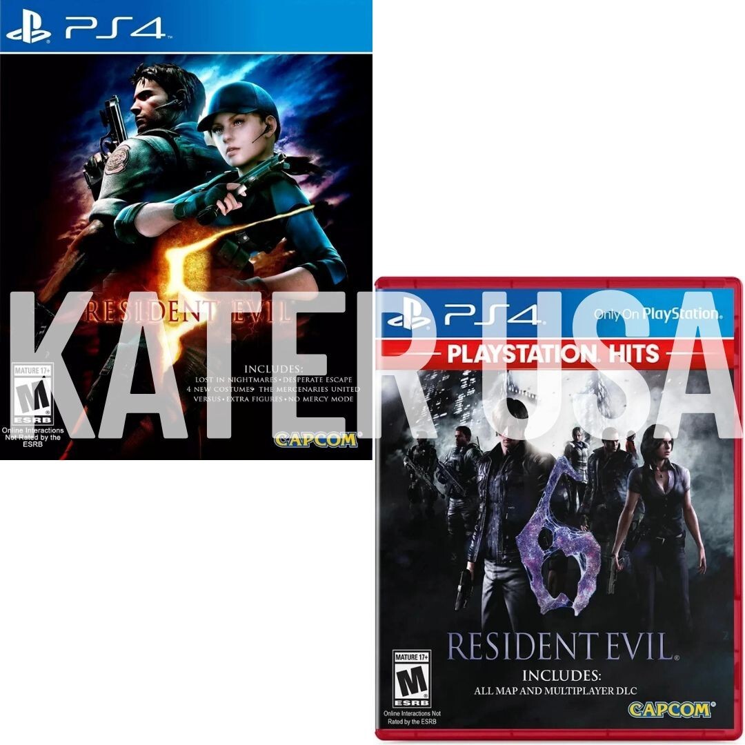Resident Evil 5 + 6 Playstation Hits PS4 Brand New Bundle (Action/Adventure)