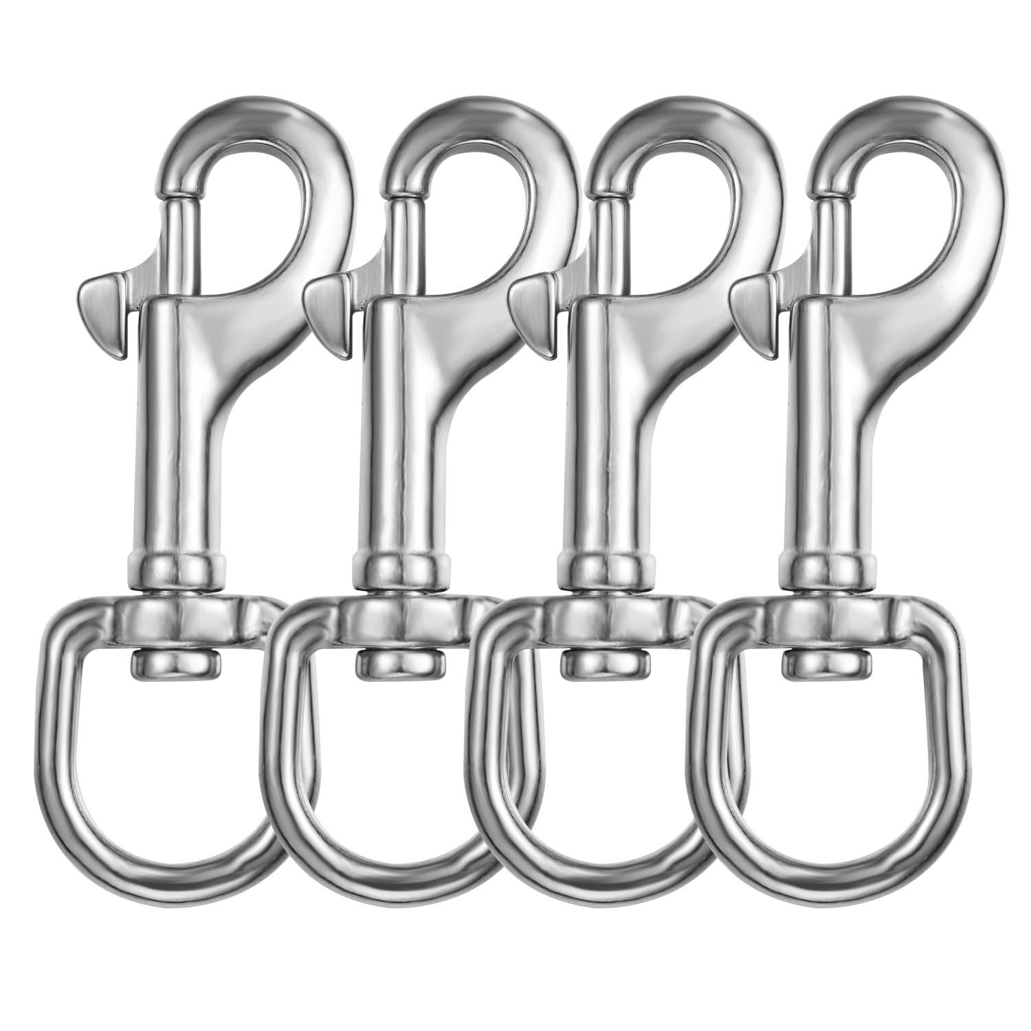 Heavy-Duty Swivel Eye Bolt Snap Hooks 3.3 Inch, 316 Stainless Steel, Bolt Sna...