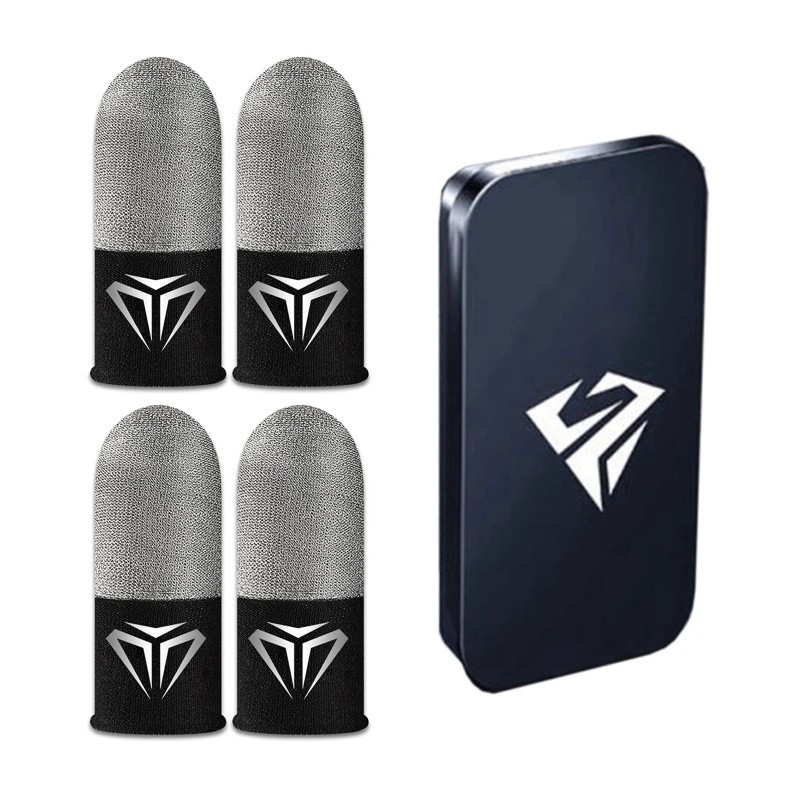 2 Pcs Mobile Game Fingertip Gloves Sweatproof Anti-slip Touch Screen Finger
