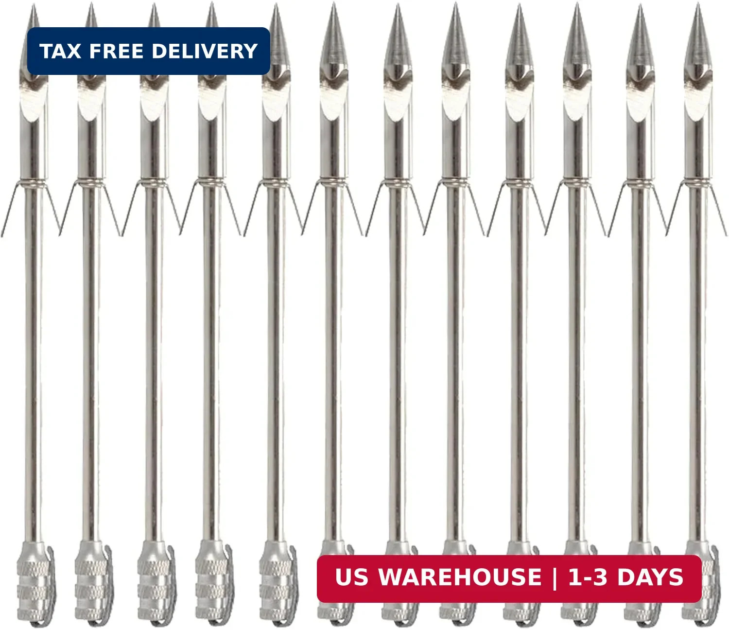 Fishing Dart Slingshot Arrows - 12 Pack Slingshot Fishing Reel Darts 5.9inch Sil