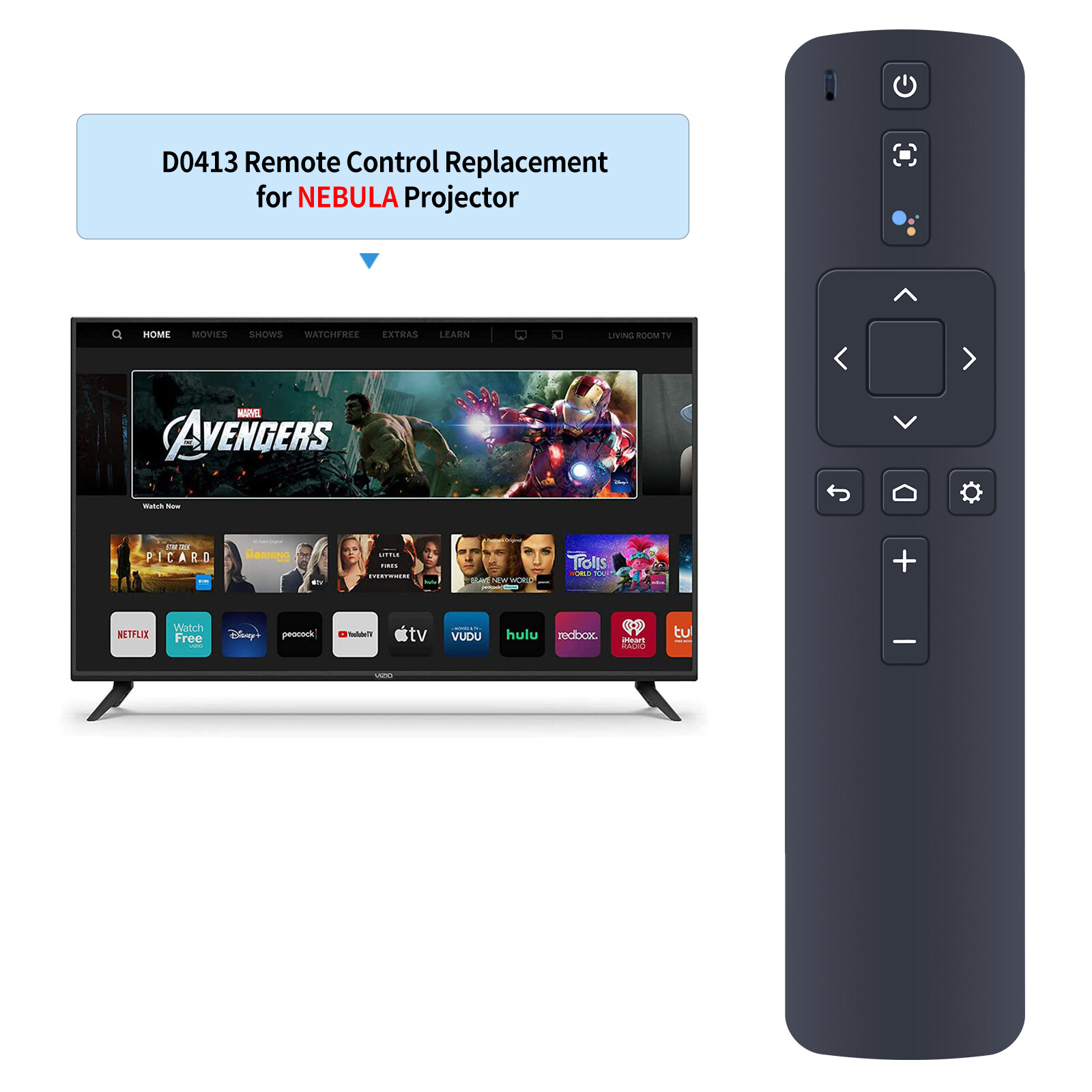 Voice Remote Control For NEBULA R-C-AI1-D0413 Projector