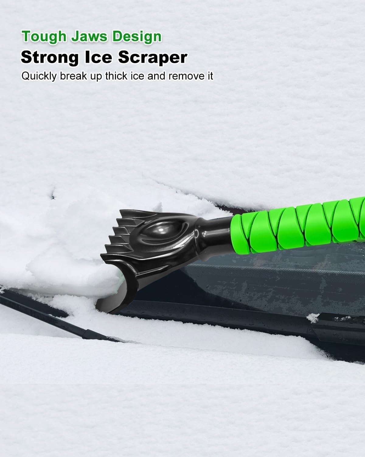 33 Inch Ice Scraper with Snow Brush for Car Windshield, Extendable Snow Scrap...