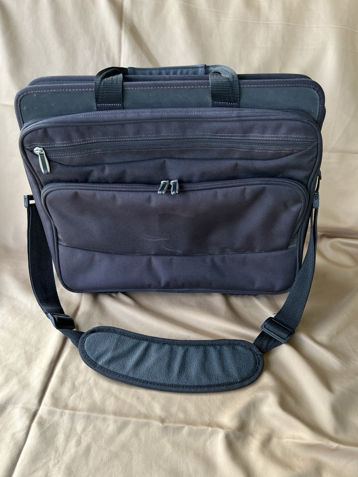 Laptop Carrying Case Messenger Bag With Handles & Shoulder Strap Black