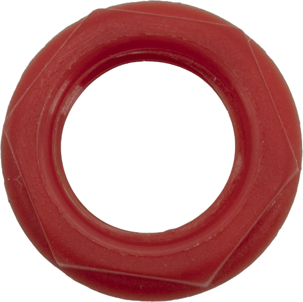 Cliff Hex Nut for Mounting 1/4" Jacks, Red