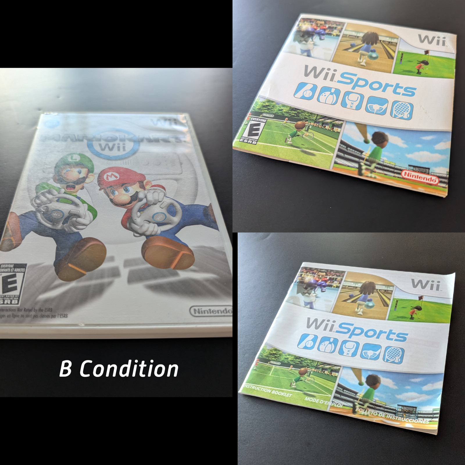 Mario Kart Wii Nintendo Wii CASE MANUAL INSERTS ONLY Authentic Guaranteed
