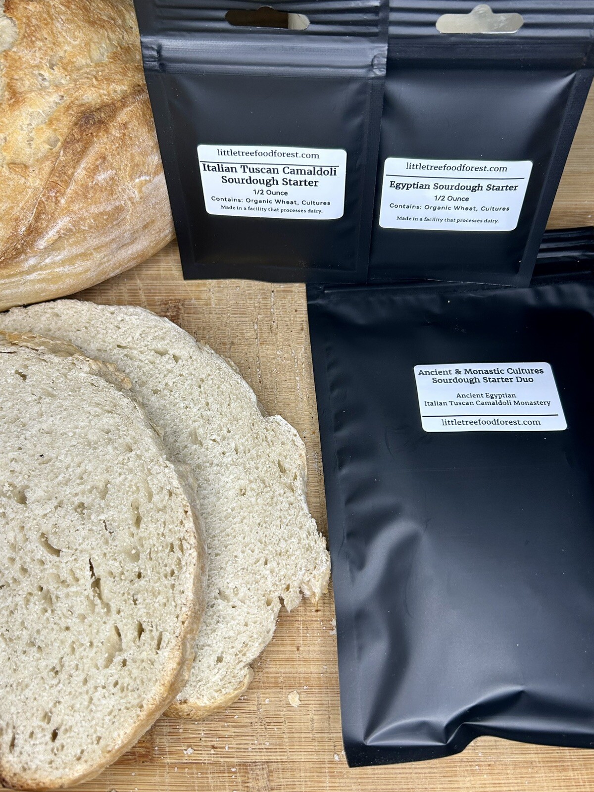 Ancient & Monastic Cultures Sourdough Starter Duo | Egyptian & Tuscan, Fast Ship