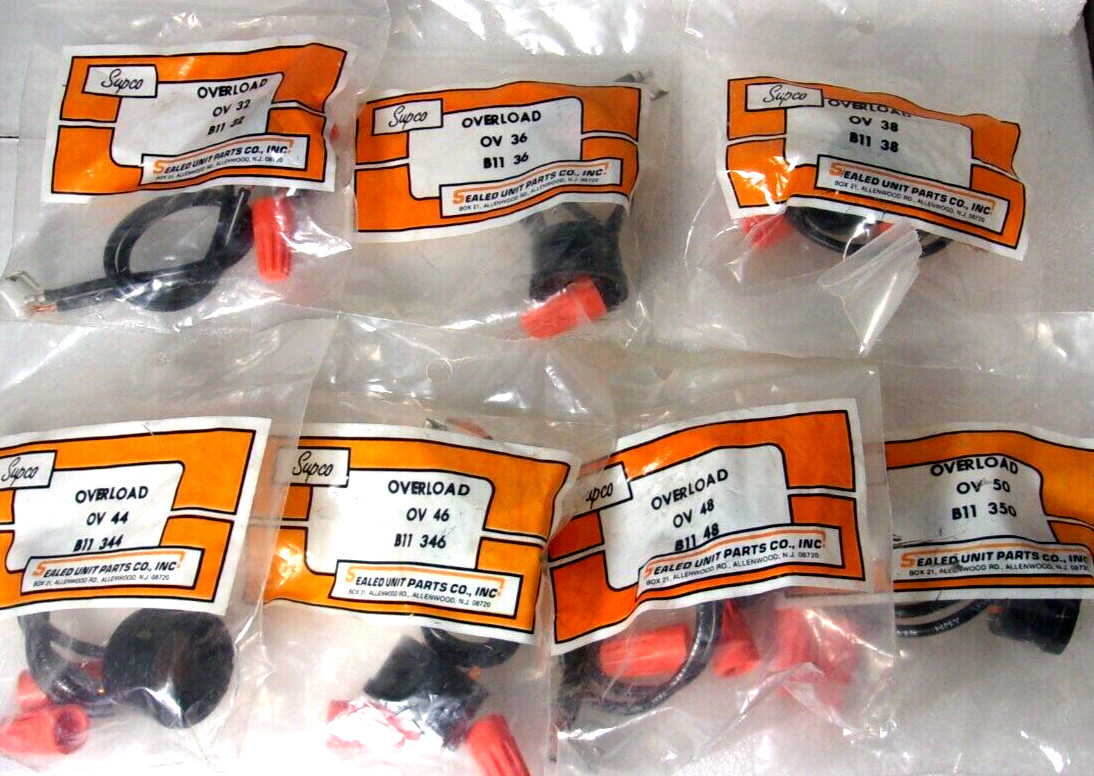 Supco OV 32,36,38,44,46,48,50 ,Compressor Overload,  7 Pcs- Pack